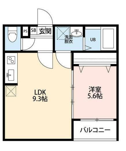 CAREZZA足立入谷(1LDK/1階)の間取り写真