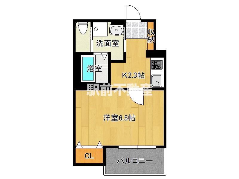 ROBOT HOME井尻III(1K/2階)の間取り写真