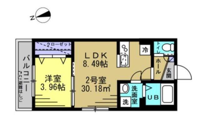 エージェイ南流山セカンド(1LDK/3階)の間取り写真