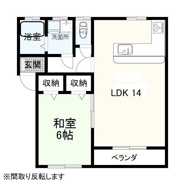 カーサアルハンブラ(1LDK/2階)の間取り写真