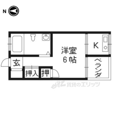 誠マンション(1K/2階)の間取り写真