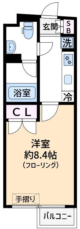 プレール・ドゥーク北新宿III 2階(1K/2階)の間取り写真