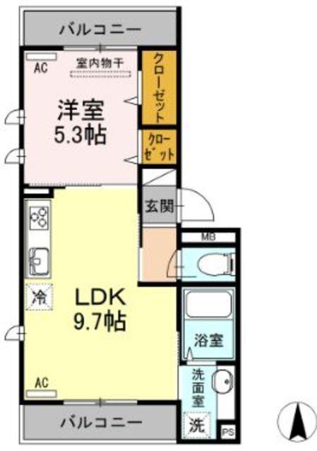 SHININDAYS 石神井台(1LDK/1階)の間取り写真