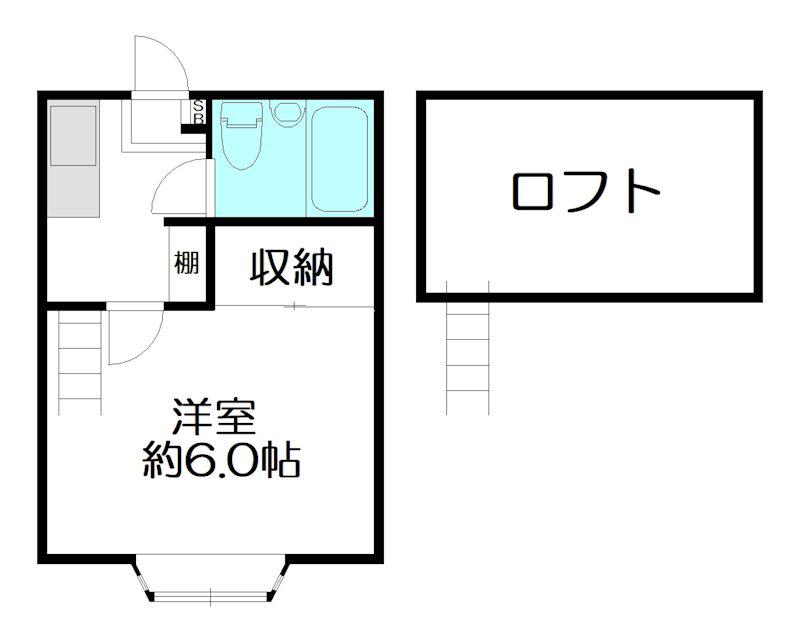PATIO22(1K/1階)の間取り写真