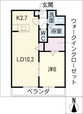 サンイルニード(1LDK/3階)の間取り写真