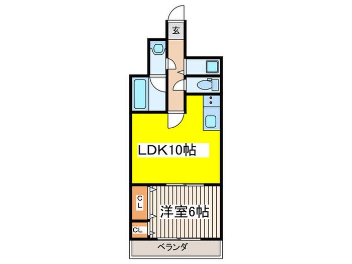 ゴールドヒルズ(1LDK/2階)の間取り写真
