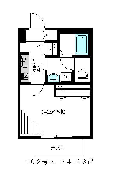 プロヌーブ代田(1K/1階)の間取り写真