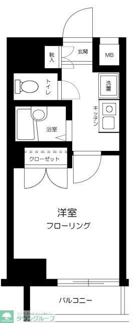 ガーラ笹塚駅前(1K/7階)の間取り写真
