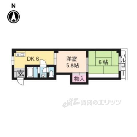 澤屋ビル(2DK/3階)の間取り写真