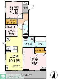 ローレルハイム(2SLDK/3階)の間取り写真