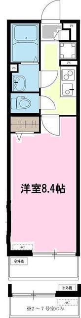 リヴィエール南浦和(1K/3階)の間取り写真