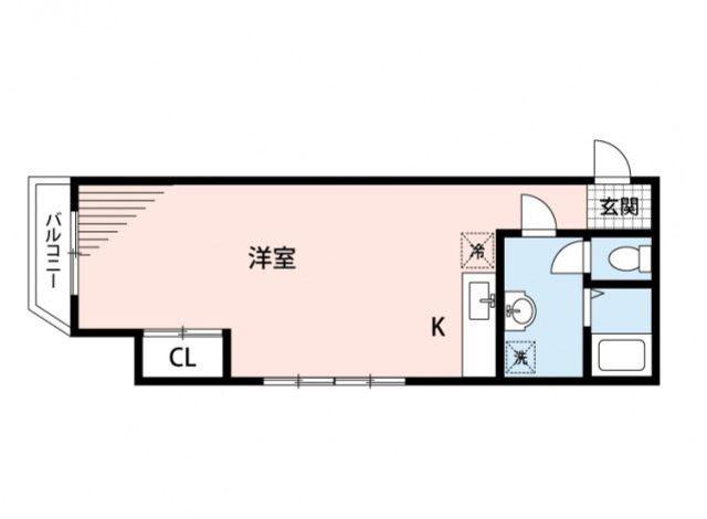 ATAGOビル(ワンルーム/2階)の間取り写真
