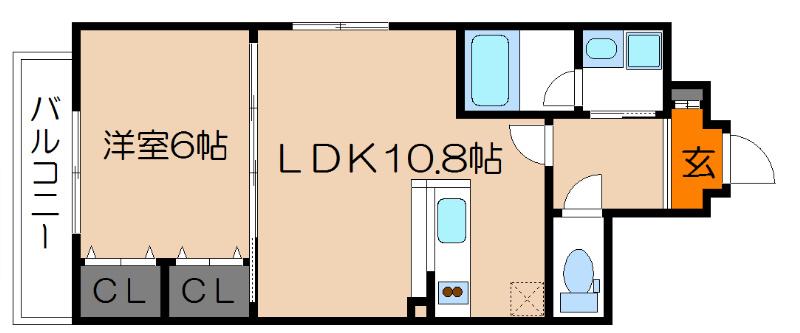 LUKAS ルーカス(1LDK/1階)の間取り写真