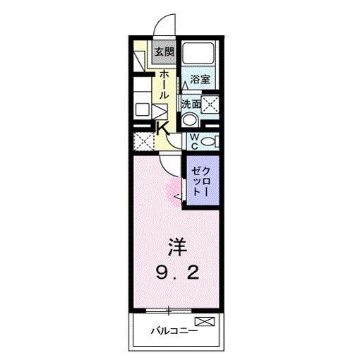 グラングラーツ(1K/1階)の間取り写真