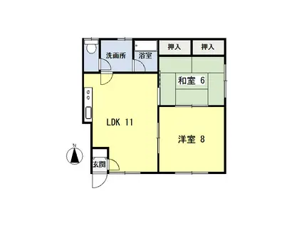 コーポ23A(2LDK/2階)の間取り写真