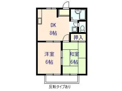 メゾンフォレスタIV(2DK/1階)の間取り写真