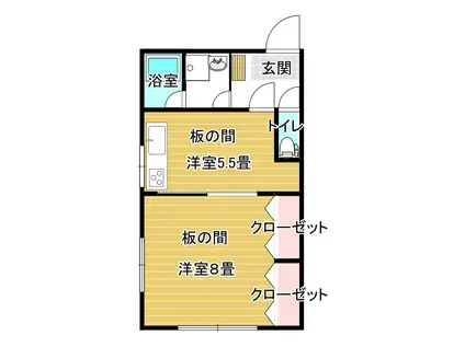 ハイツRT(1DK/1階)の間取り写真