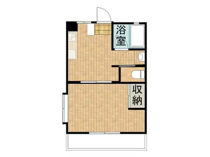 鈴木グリーンハイツC棟(1DK/3階)の間取り写真