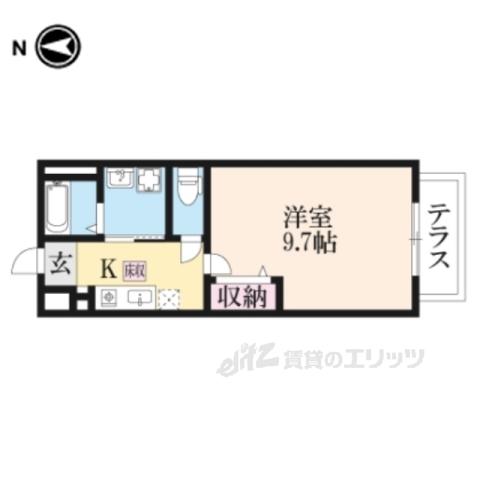 カンパニュラ(1K/2階)の間取り写真