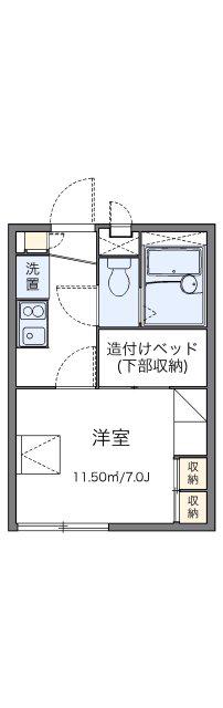 レオパレスサン フィールド(1K/2階)の間取り写真