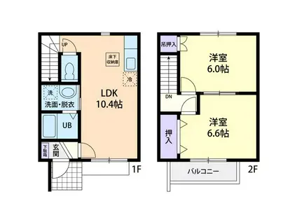 サニーヒル(2LDK/1階)の間取り写真