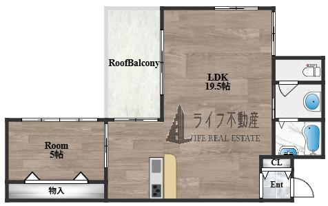 SKコーポ長瀬(1LDK/1階)の間取り写真