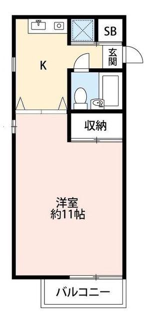 TWINS(1K/2階)の間取り写真