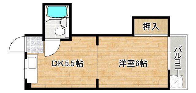 八宝ビル(ワンルーム/4階)の間取り写真