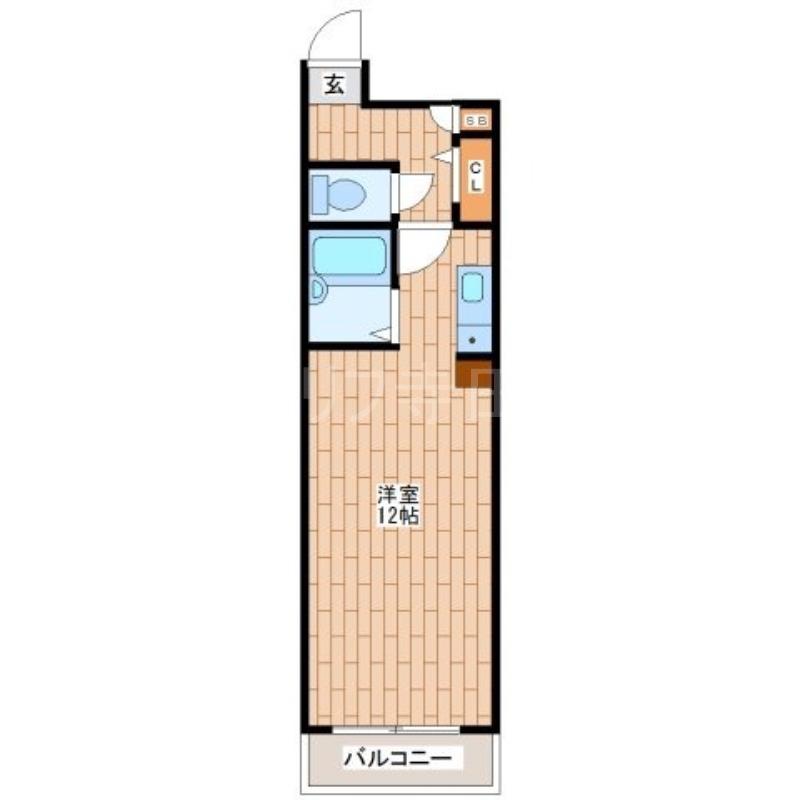 IVY FLAT(1K/4階)の間取り写真