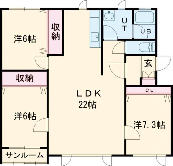 ルピナス昭和(3LDK/1階)の間取り写真