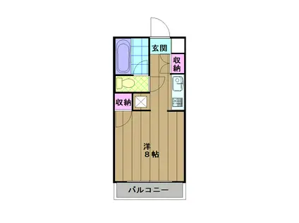 エクセル北浦(1K/3階)の間取り写真