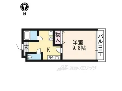 セントフローレンスONE(1K/1階)の間取り写真