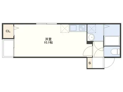 シーアンドスター喜々津(ワンルーム/1階)の間取り写真