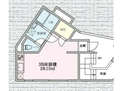 エクセルピア矢口(ワンルーム/3階)の間取り写真