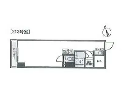 DIK新橋(ワンルーム/2階)の間取り写真
