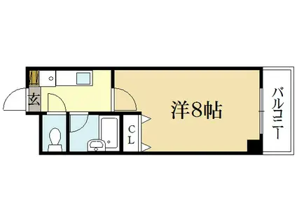 アーベイン吉田(1K/1階)の間取り写真