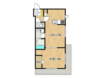 ヴェルセゾン(1LDK/3階)の間取り写真