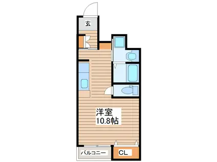 ウィステリア大和(ワンルーム/1階)の間取り写真