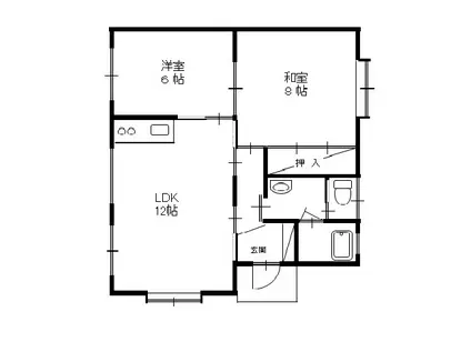 モンシェ草薙(3DK/1階)の間取り写真