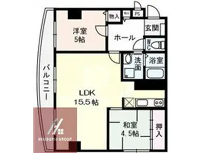 ヴィラ・マロンヒルズ(2LDK/2階)の間取り写真