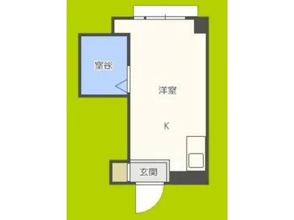 ブルースカイ城東(ワンルーム/3階)の間取り写真