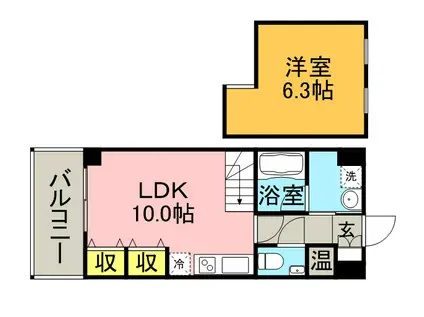 アビテ21(1LDK/2階)の間取り写真