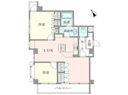 ベルメゾン千歳台(2LDK/3階)の間取り写真