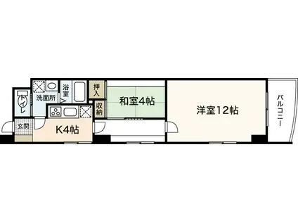 パーセ宝町(2K/5階)の間取り写真