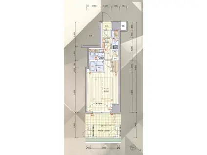 メイクスデザイン蒲田ウエスト(1K/1階)の間取り写真