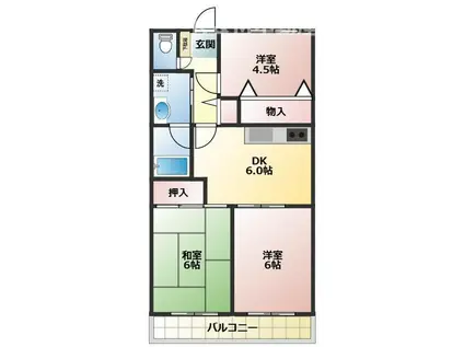 ビックベアー7(3DK/3階)の間取り写真