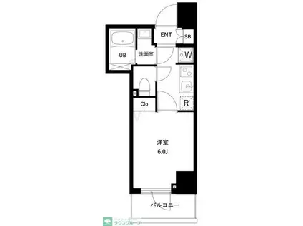 アーバンパーク南行徳レジデンス(1K/2階)の間取り写真