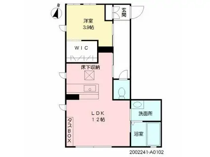 クオレール堀川(1LDK/1階)の間取り写真