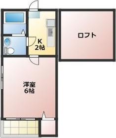 コーポLSR(1K/2階)の間取り写真