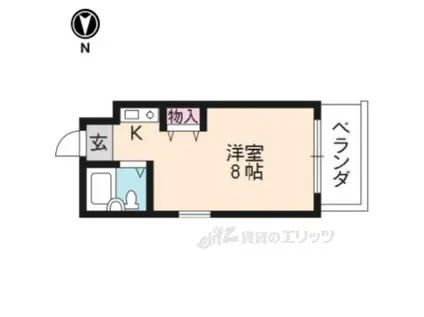 森田マンション西棟(1K/1階)の間取り写真